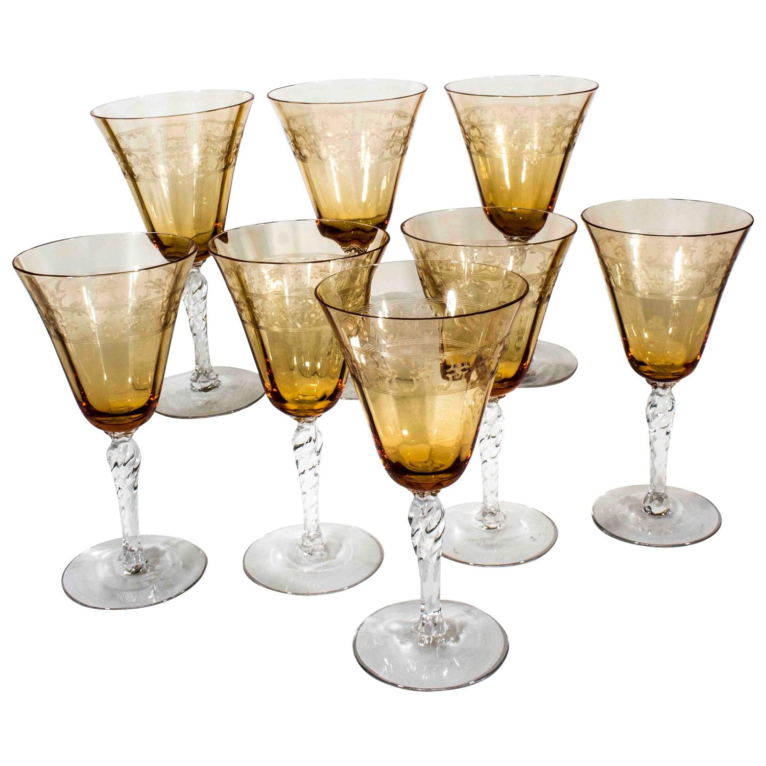 Vintage Crystal Wine Glasses 102