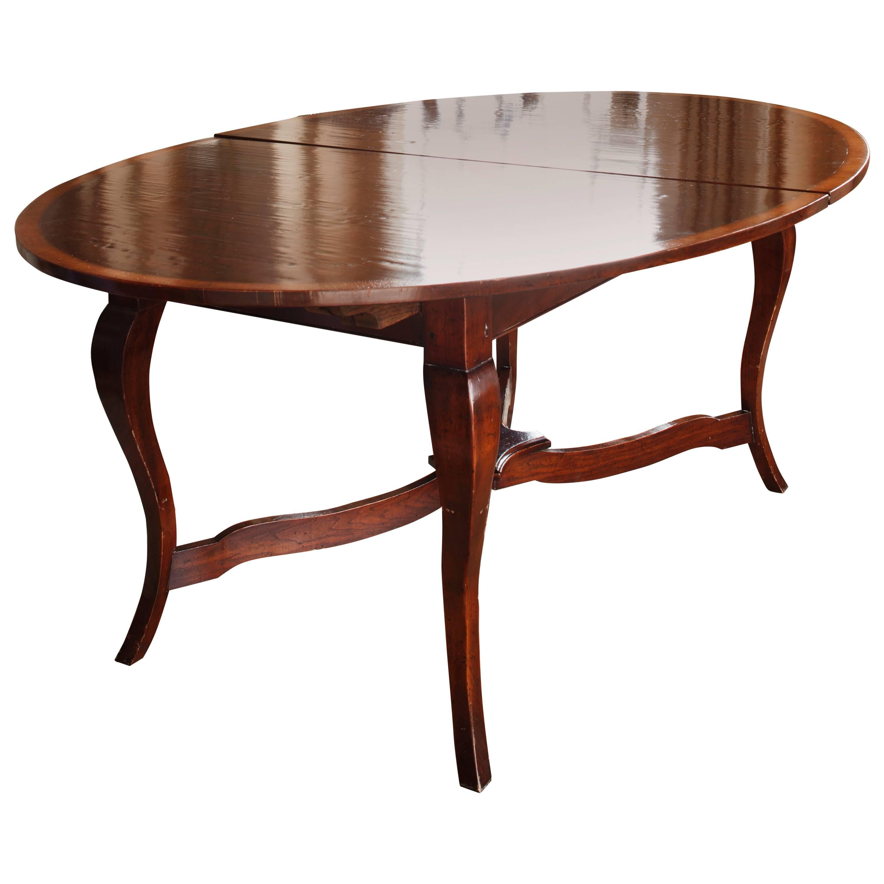Louis XV Provincial Style Walnut Extending Dining Table