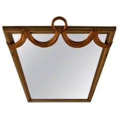 Miroir à anneau en forme de guirlande doré