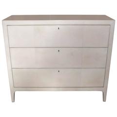 Large Three-Drawer Parchment Commode