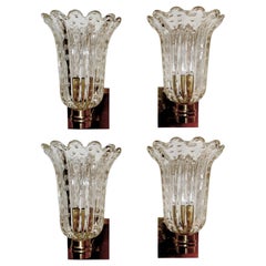 Set of Four Barovier and Toso Sconces
