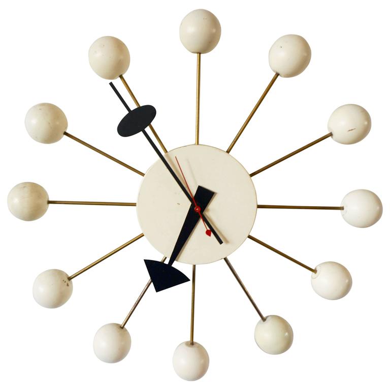 Vintage Nelson Ball Clock at 1stDibs