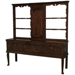 19th Century English Country Oak Welsh Handcrafted Cupboard