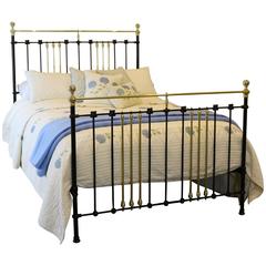 Brass and Iron Bed Finished in Black