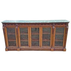 Antique Cabinet In Mahogany with Marble Top
