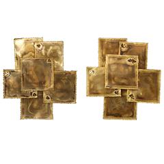 Matched Pair of Large Sconces by Svend Aage for Holm Sorensen Matched Pair of Large Sconces by Svend Aage for Holm Sorensen