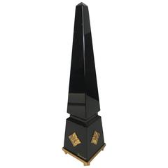 Baccarat Black Crystal Obelisk