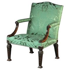 Rare George III Mahogany Library Armchair