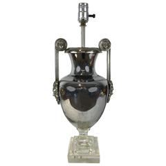 Neoclassical Mercury Glass Vase, Now as a  Lamp