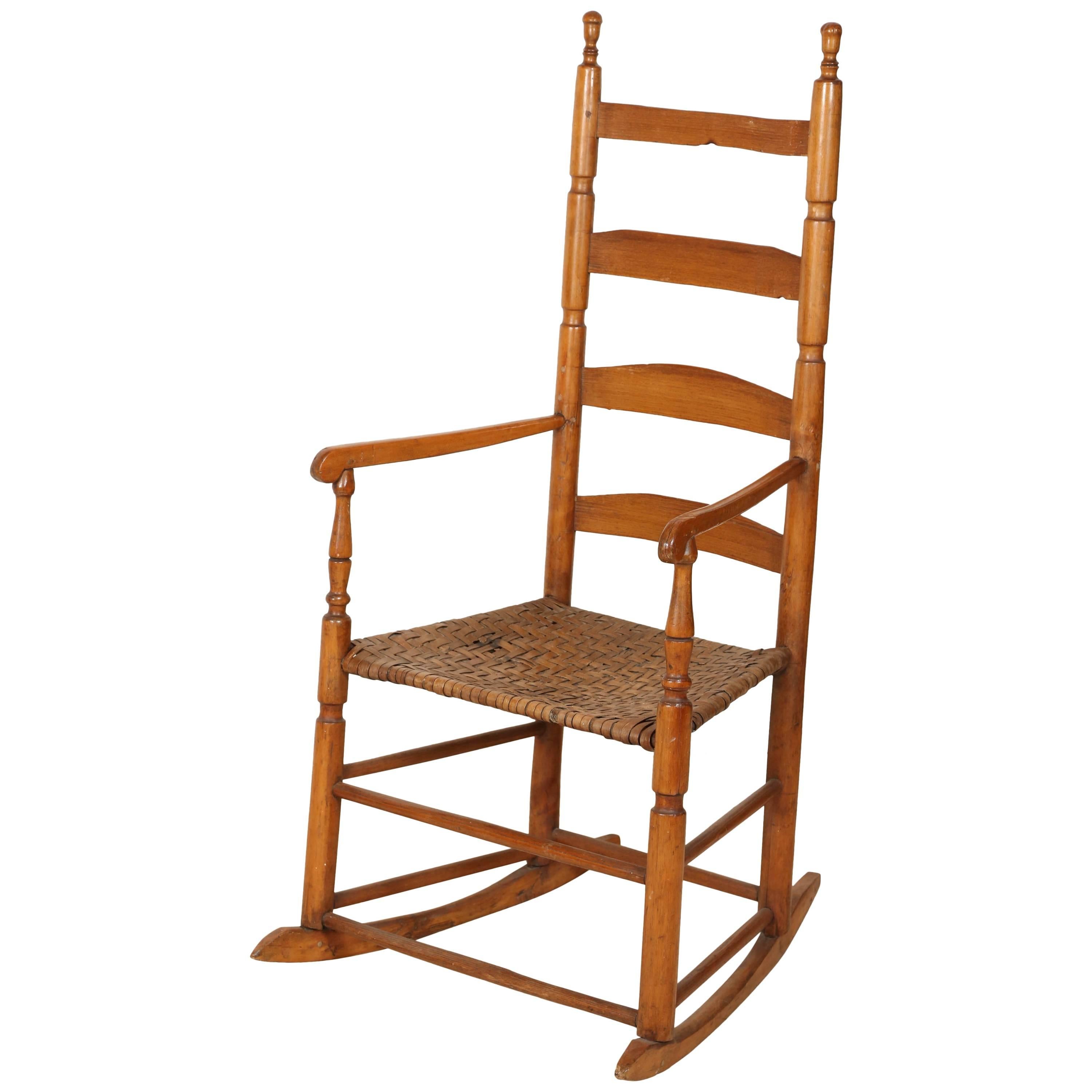 Ladder High Back Rocking Chair