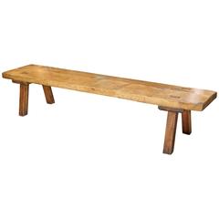 19th Century Thick Single Plank Top Bench, Coffee Table