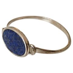 N.E. From Danish Sterling Silver Bracelet with Blue Stone