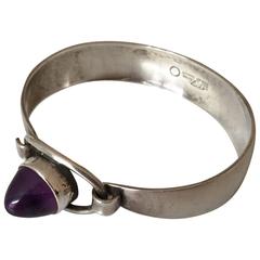 N.E. From Sterling Silver Bracelet with Amethyst