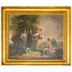 19th Century English or American Country Scene Painting 7