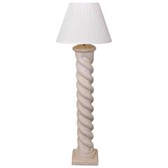 Spiral Floor Lamp in the Style of Michael Taylor