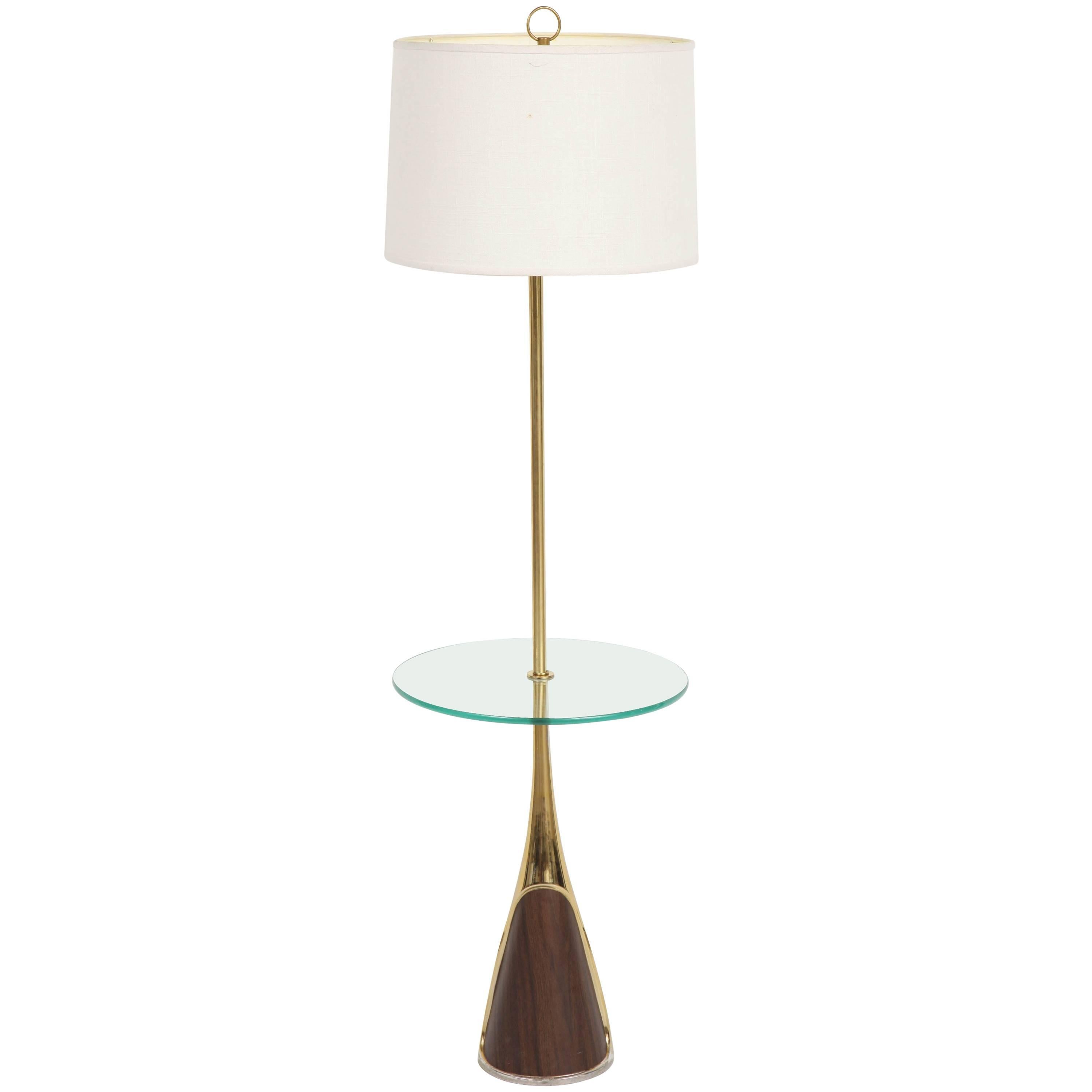 Laurel Floor Lamp with Table Shelf