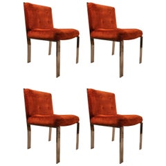 Four Milo Baughman Dining Chairs