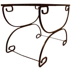 Art Deco Wrought Iron End Table