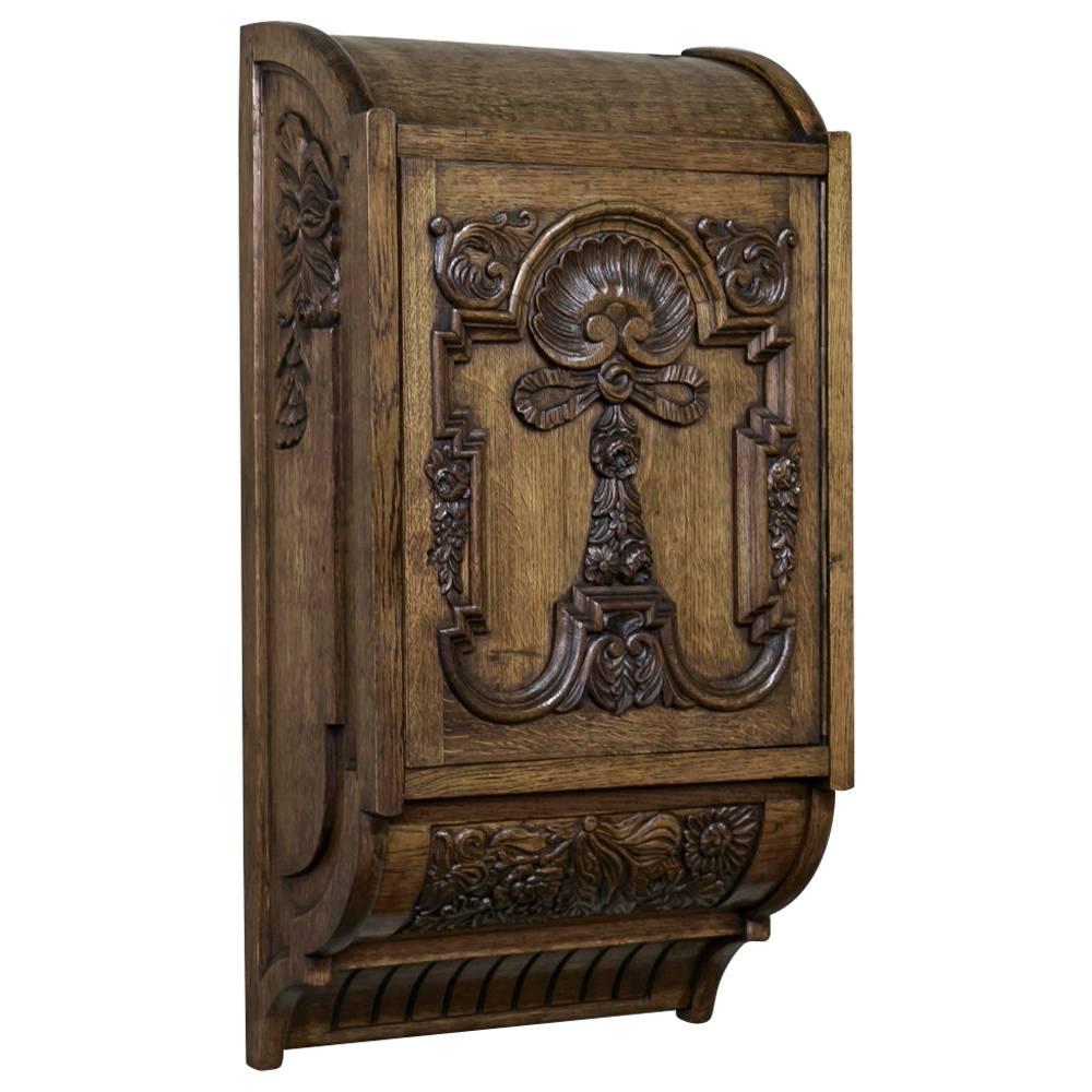 19th Century Country French Baroque Wall Cabinet