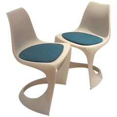 Steen Ostergaard Cantilever 290 Cado Pair of Molded Plastic Side Chairs
