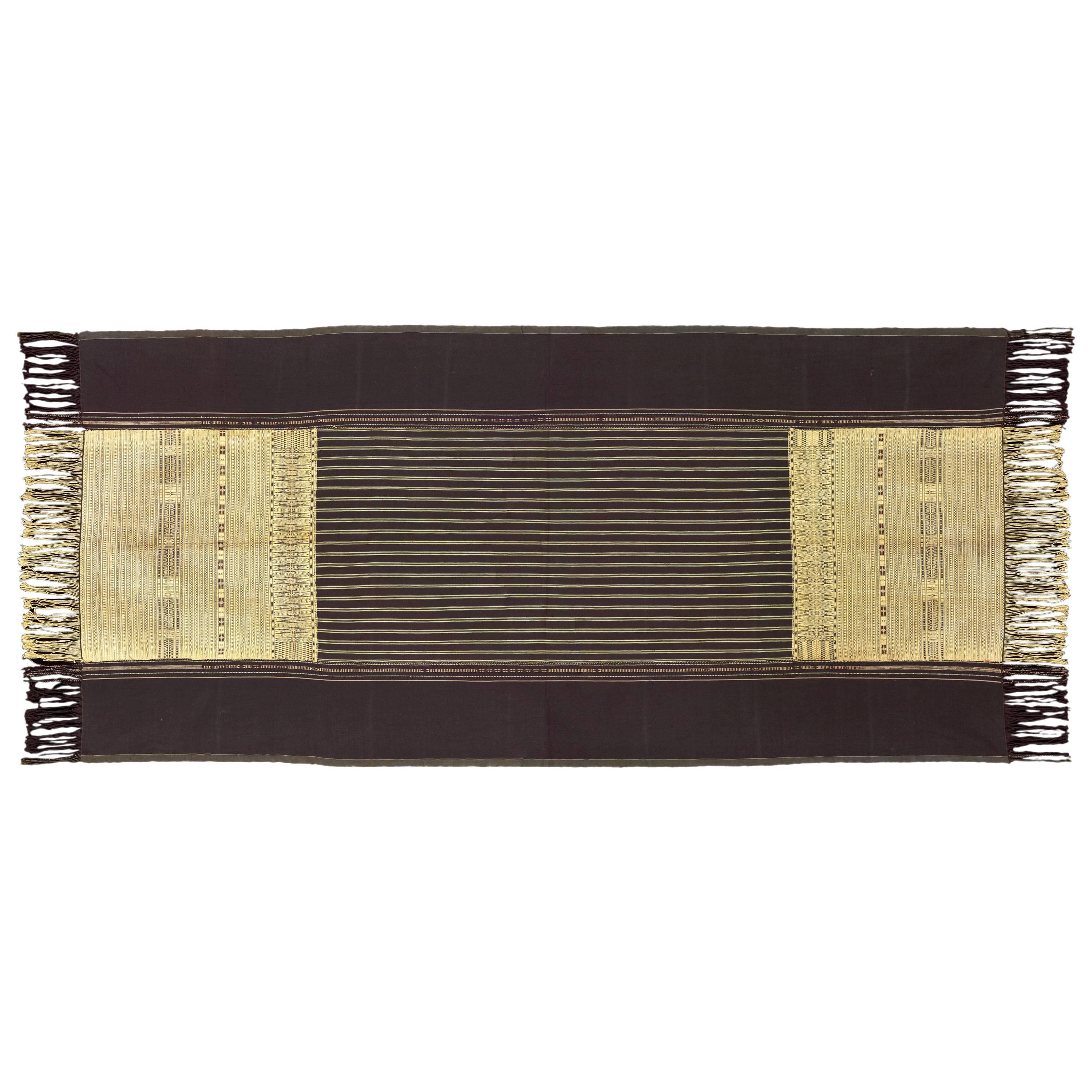 1950s-1960s Ulos Ragidup, Ceremonial Shoulder Cloth For Sale