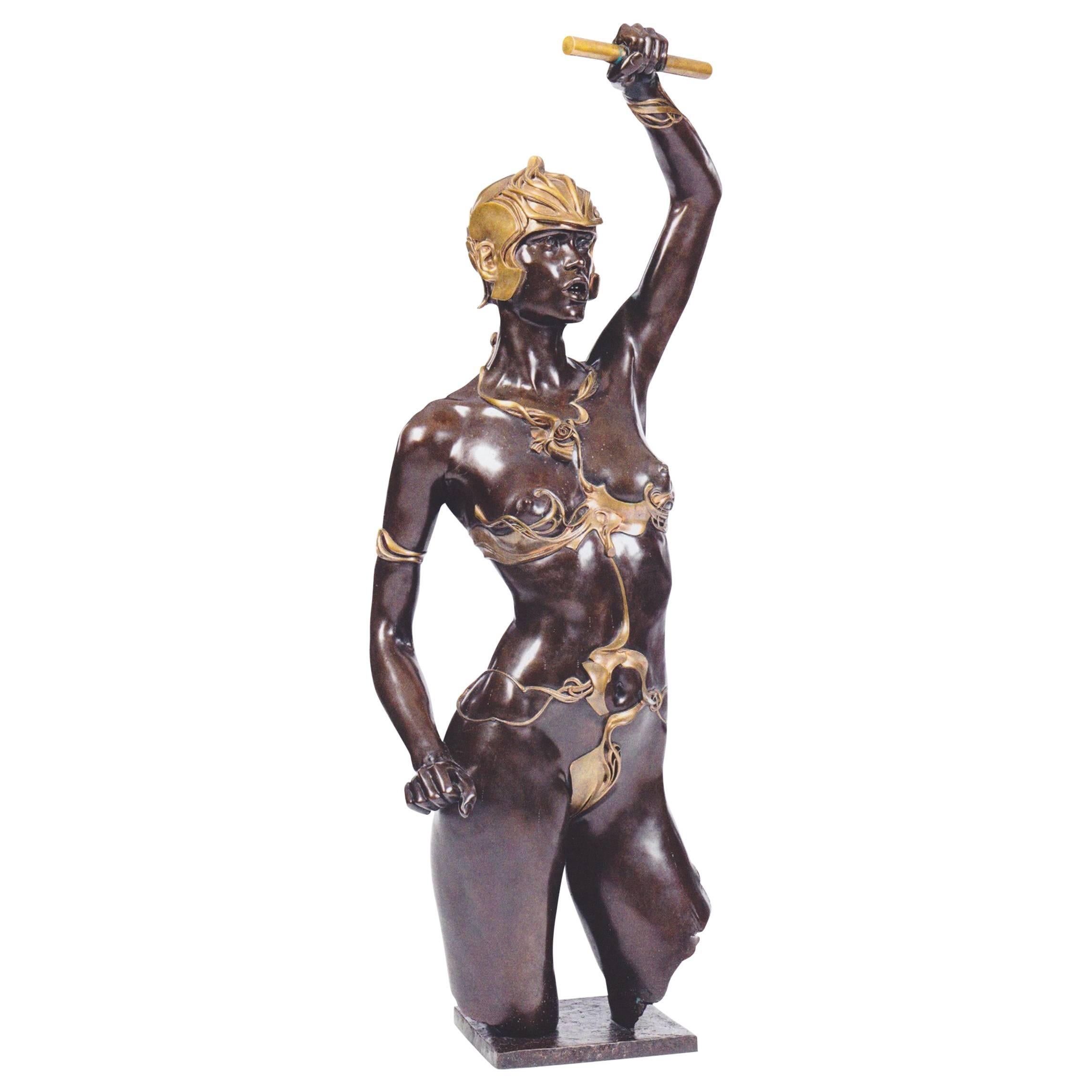 Bronze Sculpture "The Amazon" by Jacques Le Nantec For Sale