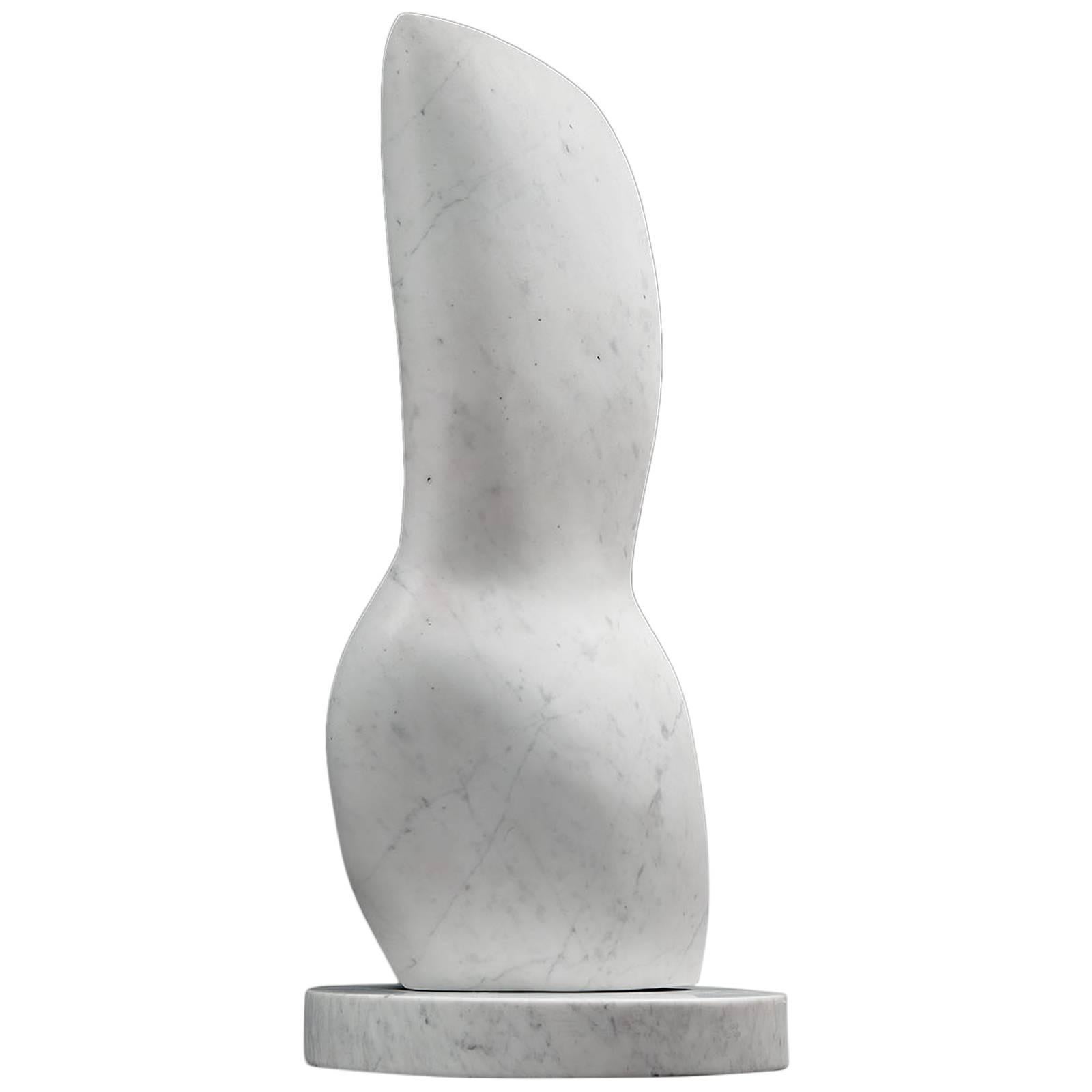 Marble Sculpture "She" by Mathias Liptay For Sale
