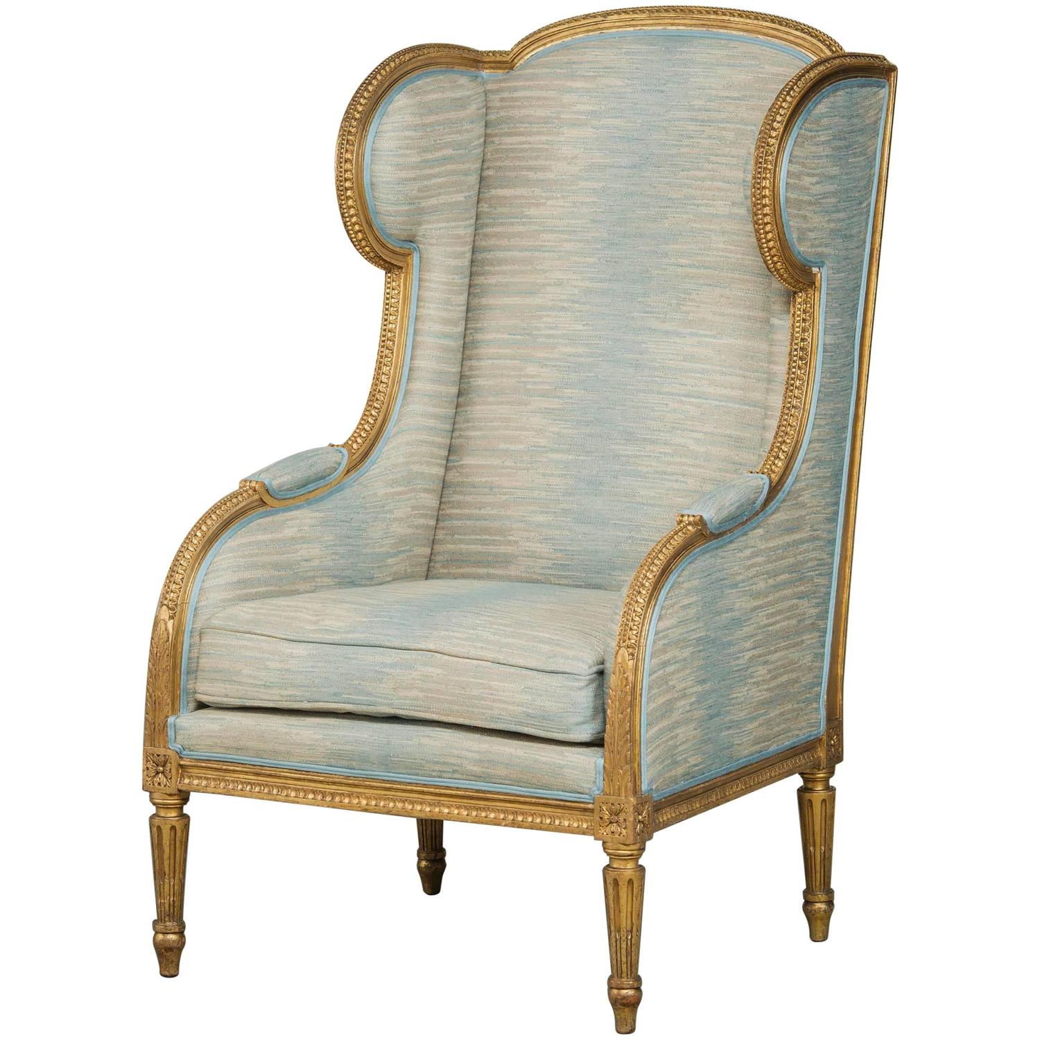 French Napoleon III Wingback Chair, circa 18601870 For Sale at 1stdibs