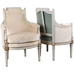 Antique French Pair of Napoleon III Style Chairs