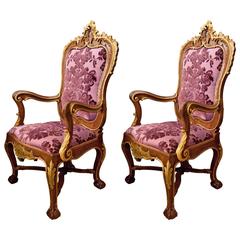 Pair of 18th Century Portuguese Armchairs