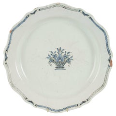 1880 Blue and White Faience Charger