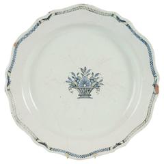 1880 Blue and White Faience Charger 10