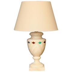 Jean Roger Faux Pietra Dura Ceramic Table Lamp 9