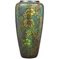 Hungarian Ceramic "Eosin-Glazed" Vase by Zsolnay, circa 1910 3