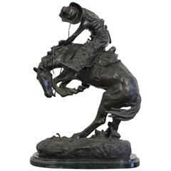 Frederic Remington "The Rattlesnake" Bronze Sculpture