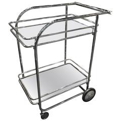 1970s Chrome and Glass Bar Cart 5