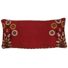 Antique Turkoman Embroidered Silk Pillow
