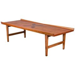 Midcentury Walnut and Rosewood Coffee Table