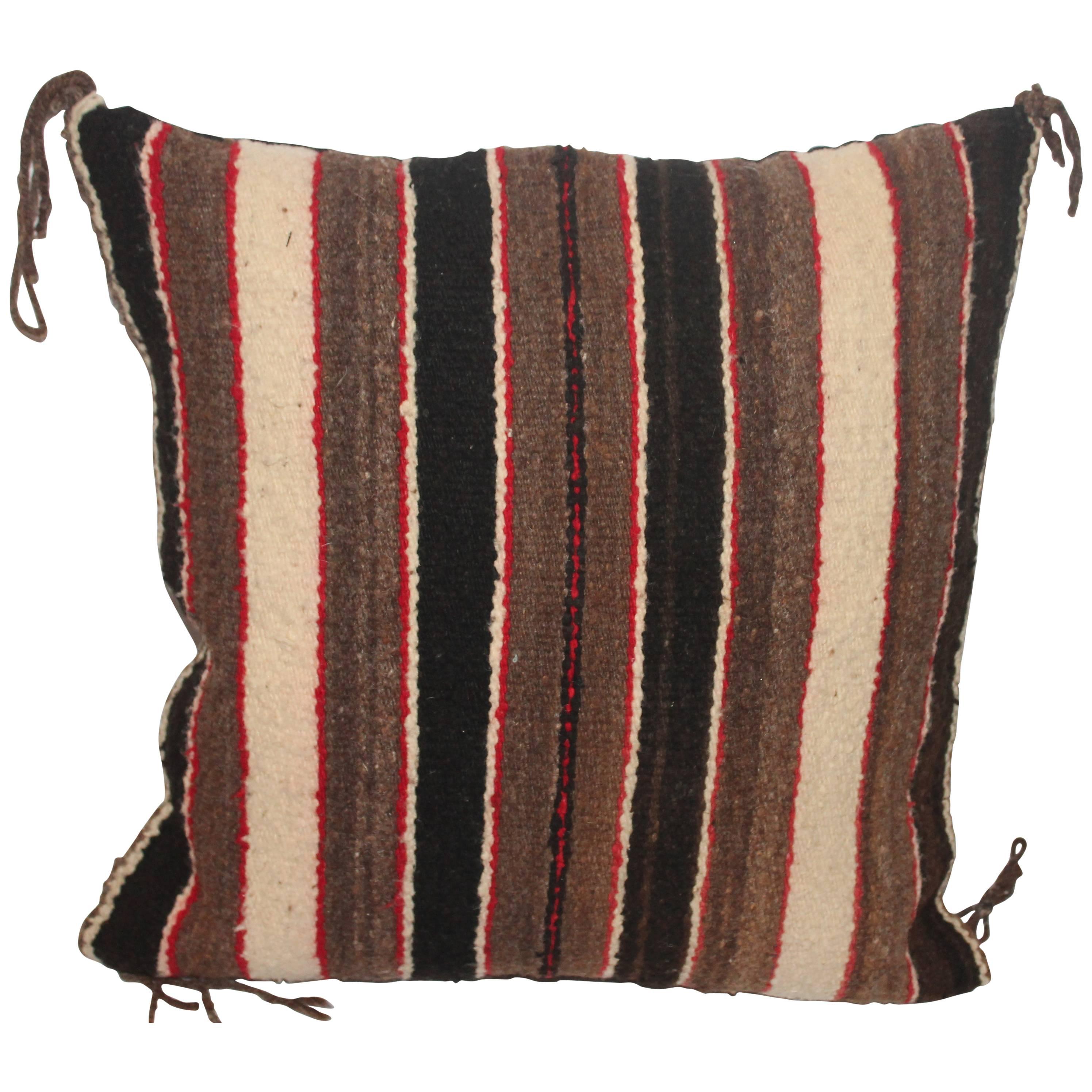 Early Wool Navajo Saddle Blanket Pillow