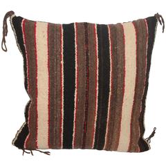 Early Wool Navajo Saddle Blanket Pillow