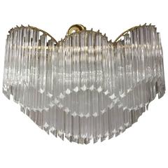 Monumental Murano Glass Rare Shaped Pendant Chandelier