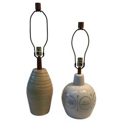 Two Signed Martz Ceramic Lamps 