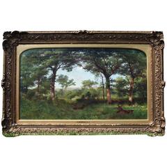 Antique Landscape Painting by Richard Redgrave