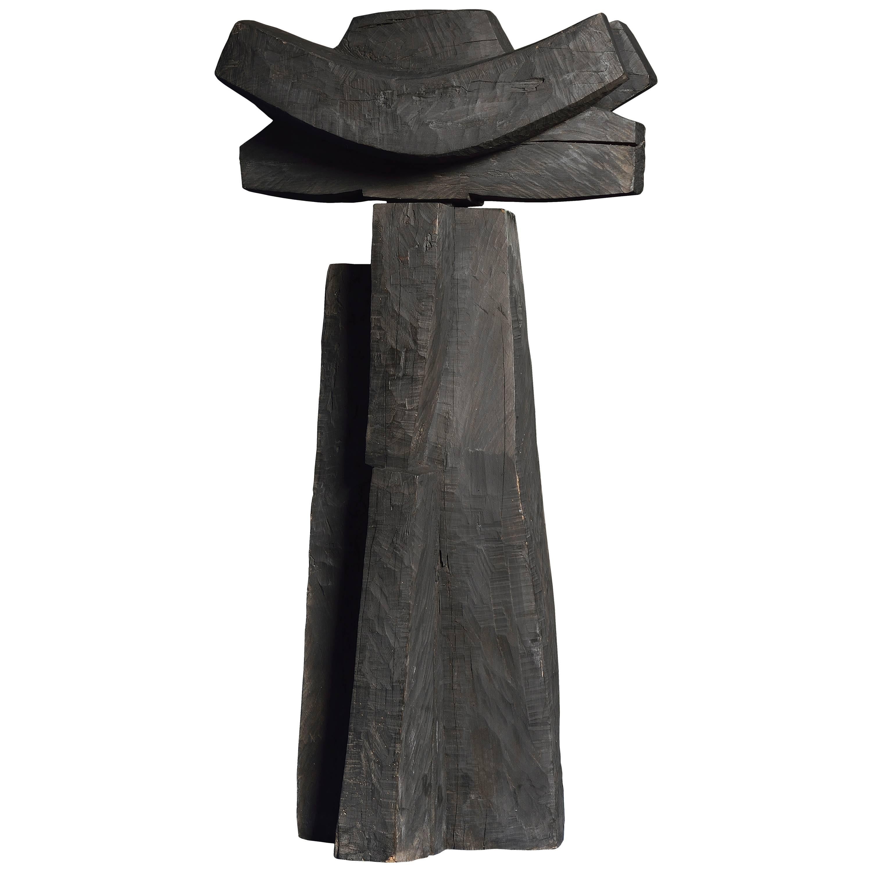 Wood Sculpture, Totem by Oehm Dieter, circa 1970 For Sale