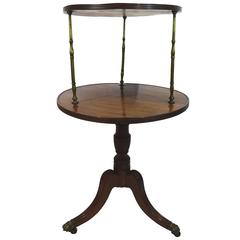 Antique Early 19th Century English Regency Mahogany Two-tiered Round Side Table