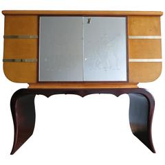 Italian Dry Bar or Cocktail Cabinet Attributed to Osvaldo Borsani