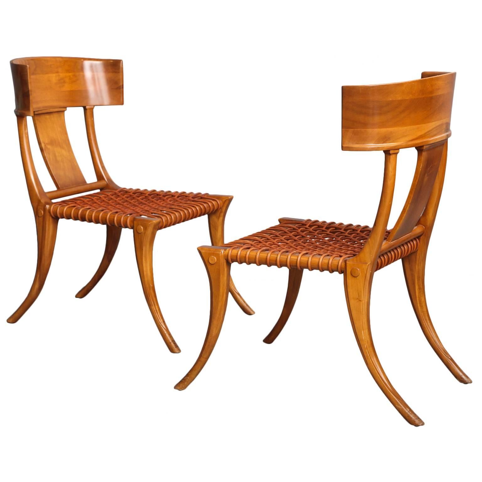 Pair of T.H. Robsjohn-Gibbings Klismos Chairs