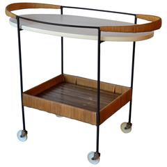 Oval Bar Cart by Arthur Umanoff, 1950s