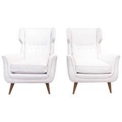 Pair of Gio Ponti Style Lounge Chairs