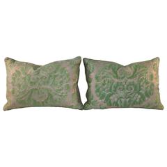 Green and Gold Fortuny Pillows
